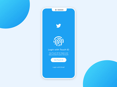 Twitter Login with Touch ID - Experimental concept login touch id twitter ui ux