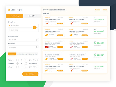 Flight Booking App Concept Search Results bookingapp concept design flightbooking illustration results search ux