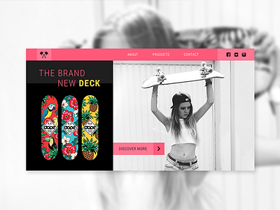 Daily UI / Landing Page daily ui l landing page laptop pink product skate ui web webdesign