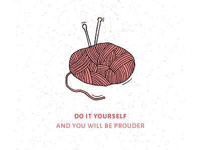 Do It Yourself do it yourself hobby illustration knitting pink