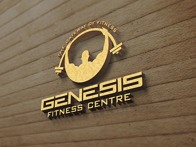 Genesis Fitness Centre banner design creative logo design illustration