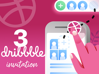 Dribble Invites design illustration invite giveaway vector