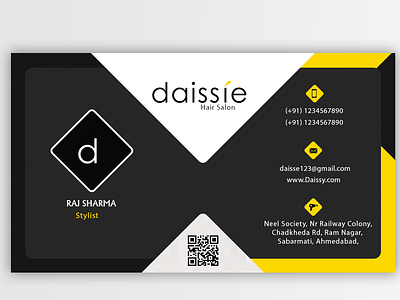 Visiting Card Design for "daissie" banner ad branding design card design creative logo design logo vector