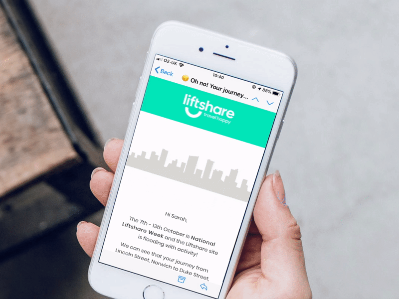 Liftshare Email Animation