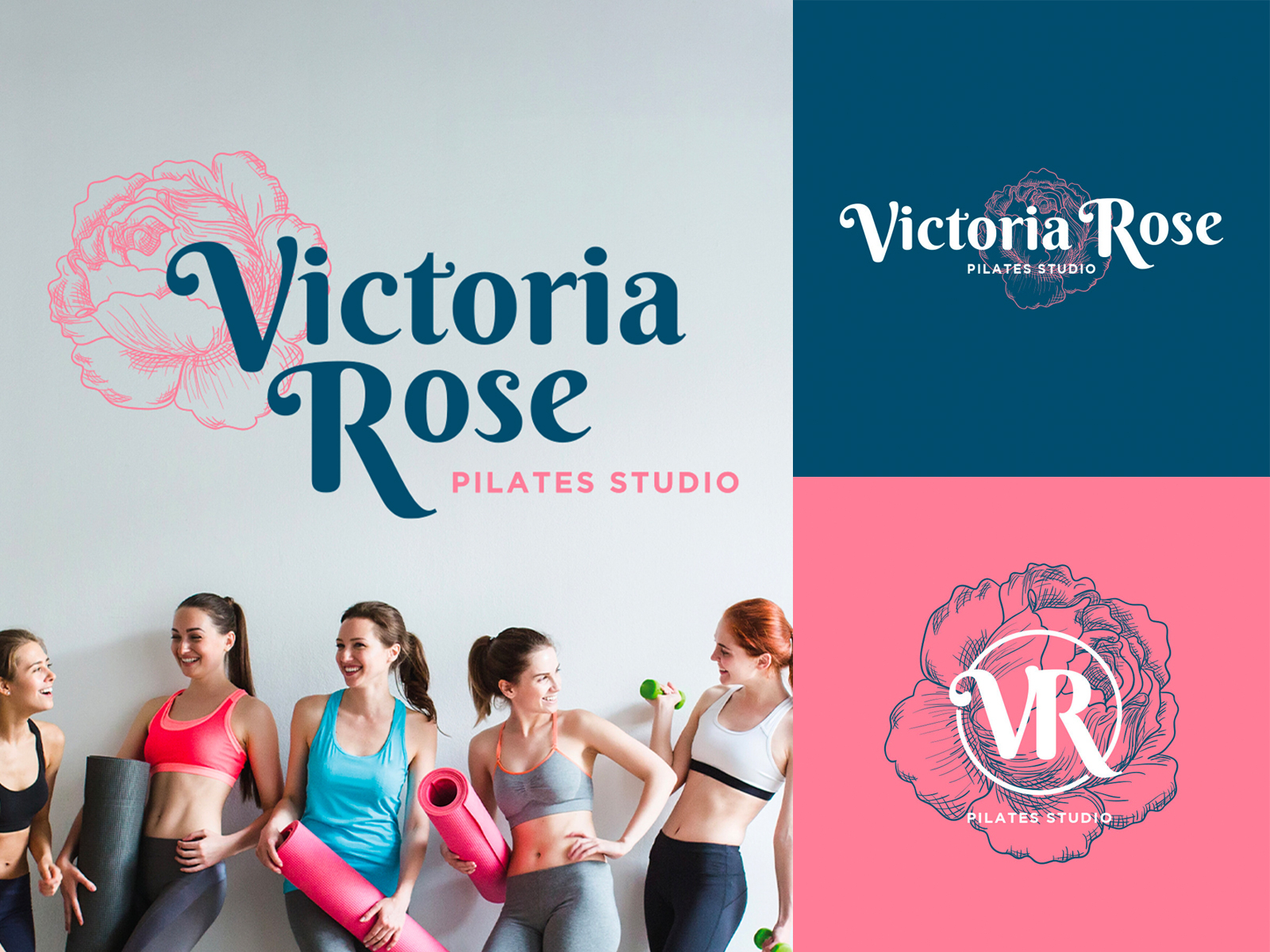 Victoria Rose Pilates Logo Design by Mat Finch on Dribbble