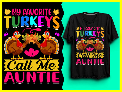 Turkeys T-Shirt Design family day tshirt tshirtdesign typography