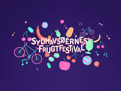 Sydhavsøernes Frugtfestival 3d 3danimation animation apple berry cinema4d festival fruit icecream motiongraphics music summer