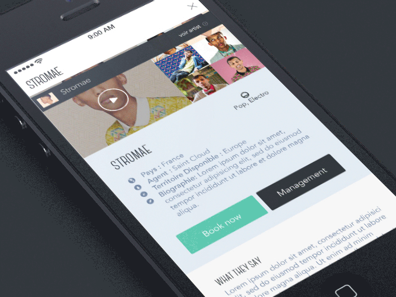 Gif - Artist Mobile Search agenceme animation artist gif header iphone mleg mobile search ui ux