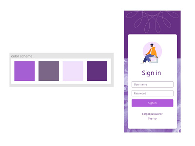 Purple - color scheme branding color scheme graphic design sign in ui