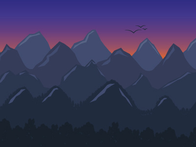 Mountains illustrator mountains sunrise