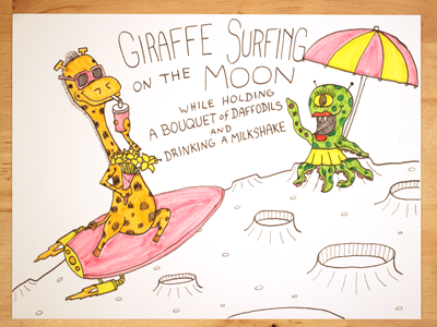 19: Giraffe Surfing On The Moon