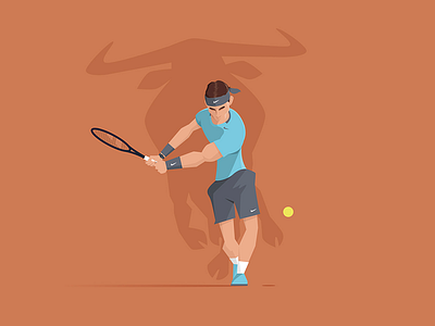 Rafael Nadal | Hidden Beasts digital art flat style hidden beast illustration player rafael nadal sport tennis vector