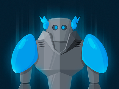 Gort | Klaatu barada nikto! cartoon character humanoid illustration naive robot science fiction vector