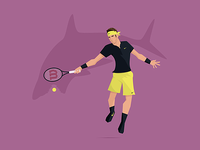 Juan Martín del Potro | Hidden Beasts digital art flat style hidden beast illustration juan martin del potro player sport tennis vector