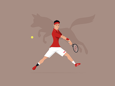Kei Nishikori | Hidden Beasts digital art flat style hidden beast illustration kei nishikori player sport tennis vector