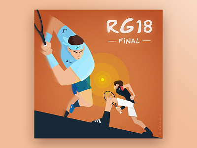 Final Fight | RG 2018 characters digital dominic thiem illustration rafael nadal roland garros sport tennis vector