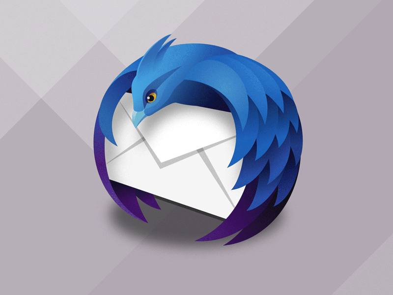 TT DeepDark UI Theme Teaser bird email logo logo animation thunderbird tt deepdark vector graphic