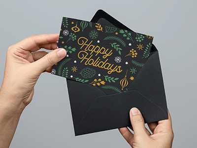 Happy Holidays card holiday print