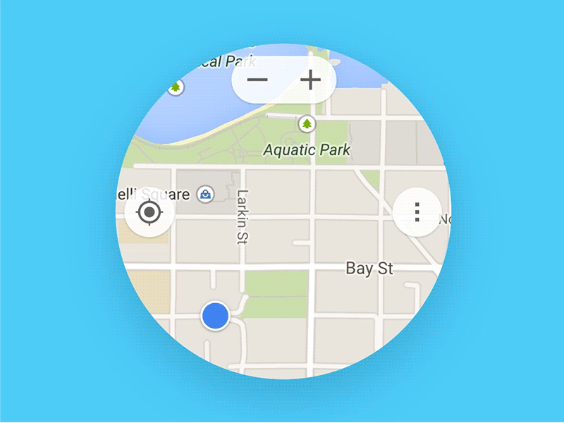 Google Maps for Android Wear after effects android wear animation app flat flow gif google google maps maps ui ux