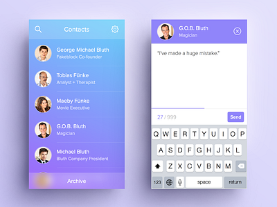 Messaging App - Navigation Hierarchy by Jesse Head on Dribbble
