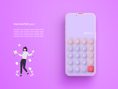 Calculator app app design graphic design illustration ui