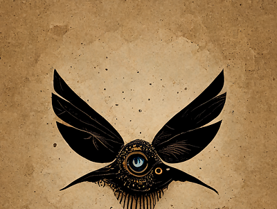 Steampunk Cyclops Bird Design bird design digital art logo retro steampunk