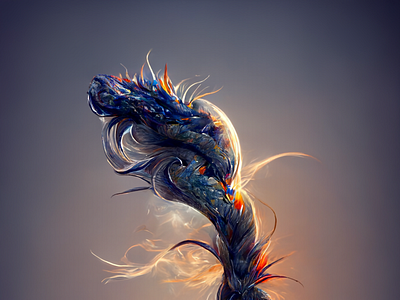 Short Abstract Wonder Dragon colorful design digital art dragon elegant fantasy wallpaper