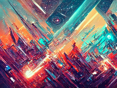 Abstract Cyberpunk Space Angles Background