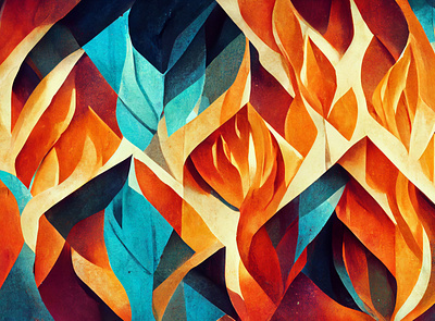 Multicolored Dance of Flame Background background colorful design digital art fire flames geometric illustration multicolor wallpaper