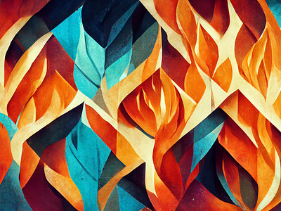Multicolored Dance of Flame Background