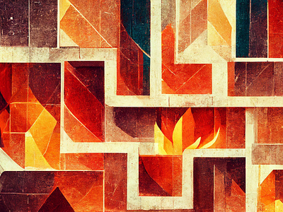 Fiery Inferno Bricks Design