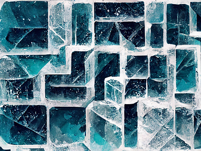 Abstract Bricks of Frozen Ice Design