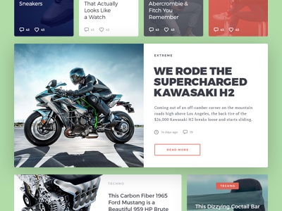 Articles arbuzz ui kit articles blog magazine photoshop sketch ui kit web