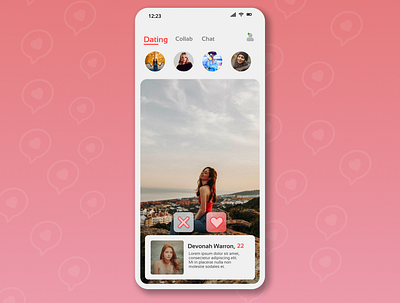 Social App app branding design ui ux