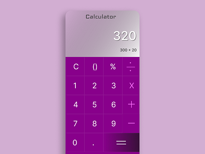 Calculator app design ui ux