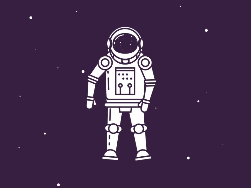 Lost in Space animation astronaut character illustration motion space star