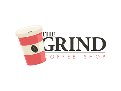 The Grind Coffee bean coffee cup grind logo logos shop thirty thirtylogos