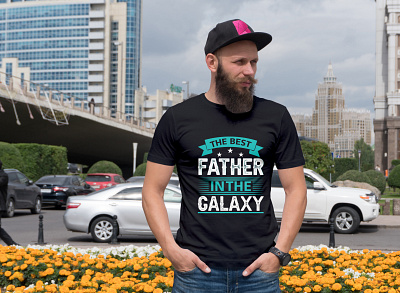 The Best Father In The Galaxy T-Shirt Design best father best t shirt branding dad shirt dad t shirt dadlife dadlove dads design father father daddy father day father shirt father t shirt fatherandson graphic design illustration papa t shirt t shirt t shirt design
