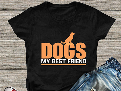Dog my best friend t-shirt design