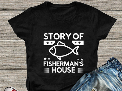 Story of fisherman's house T-Shirt Design