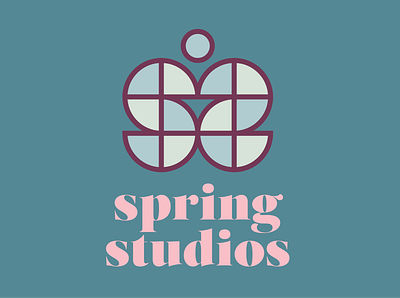 Spring Studios logo butterfly logo podcast studio