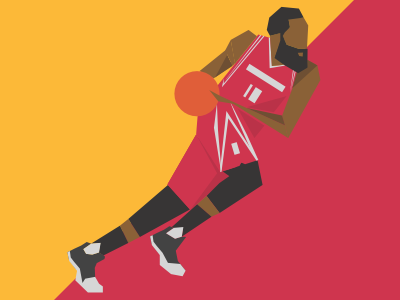 James Harden basketball illustration nba rockets