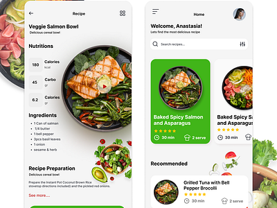 Healthy Foods App UI Design by JULIUS LUCERO on Dribbble