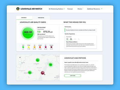 Air Pollution Control District Dashboard air dashboard ui data visualization dataviz pollution responsive design ui kit user experience user interface vector
