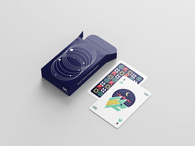 VIA Studio Playing Cards cards constellation illustration illustrator king moon mountains packaging design pattern playing cards shapes simple design simple illustration simple pattern vector wolf