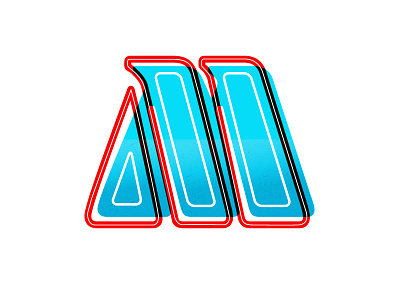 Literally Just an M alphabet letter letter design. font letterform m m logo typefight typography
