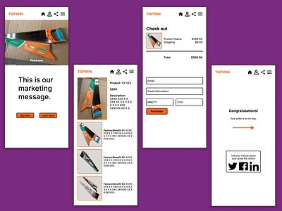 Topwin product/ checkout/ success mobile pages app branding design graphic design ui