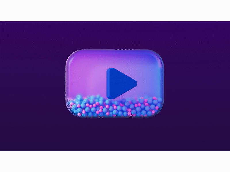 YouTube Button 3d 3d animation 3d graphics animation button cinema 4d cinema4d gif illustration motion graphics render youtube