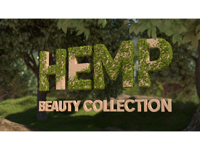 Hemp Beauty Collection 3d 3d graphics branding cinema 4d cinema4d design graphic design illustration logo nature type