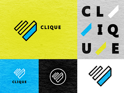 Clique Branding branding clique icon identity logo mark palette practice symbol texture type